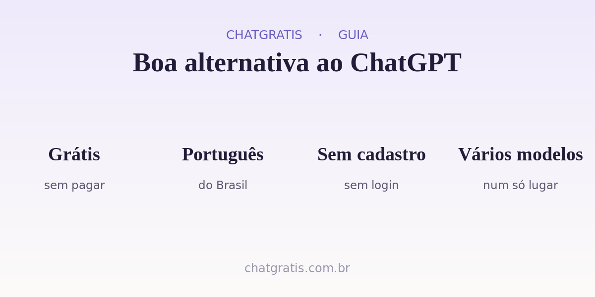 O que faz uma boa alternativa gratuita ao ChatGPT.